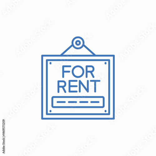 for rent board icon sign vector