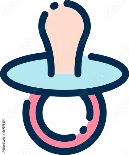 pacifier illustration on a white background     