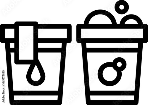 pail illustration on a white background     