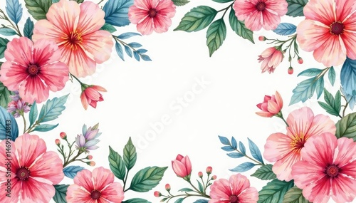 Intricate watercolor floral pattern, ideal for flyers , wedding, print, graphics