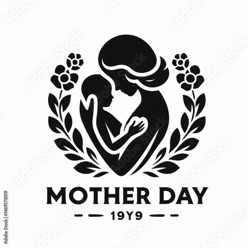 Mother day mother's day love silhouette design 