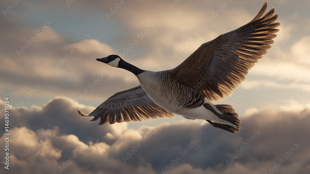 Fototapeta premium Goose Flying