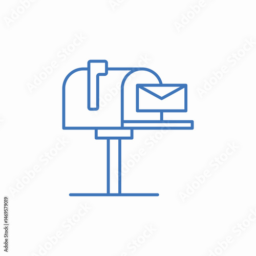 letter box icon sign vector