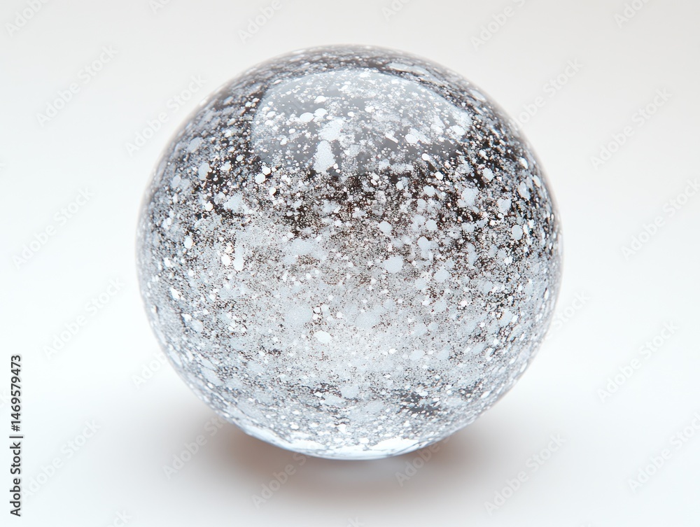 Glass Sphere with Speckled Design Glass Sphere with Speckled Design
