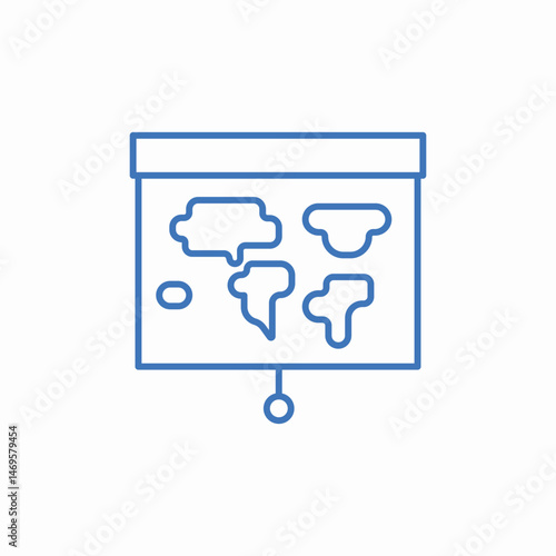 map screen icon sign vector