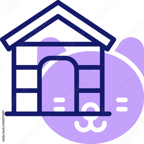 pet house illustration on a white background     