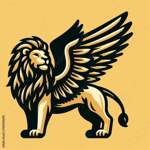 vector illustration of a lion with wigs