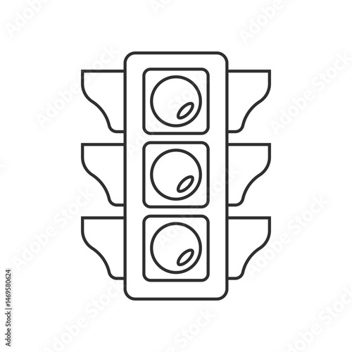 Traffic light icon in flat style. Stoplight vector illustration on isolated background. Semaphore sign business concept.