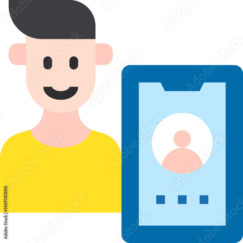 phone call illustration on a white background     