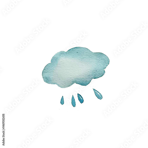 Watercolor hand painted multi colored clouds seamless pattern. Cute background for baby shower invitation, greeting card, banner, poster, tag, label.