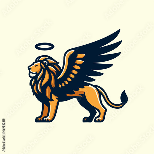 vector illustration of a lion with wigs