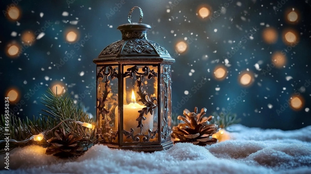 Embracing the Holiday Spirit with a Snowy Lantern Display Embracing the Holiday Spirit with a Snowy Lantern Display