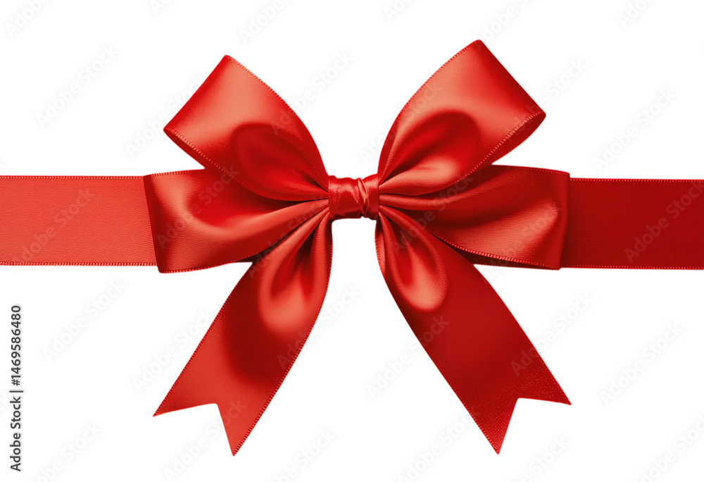 Red Bow with Transparent Background, Isolated Design Element Red Bow with Transparent Background, Isolated Design Element