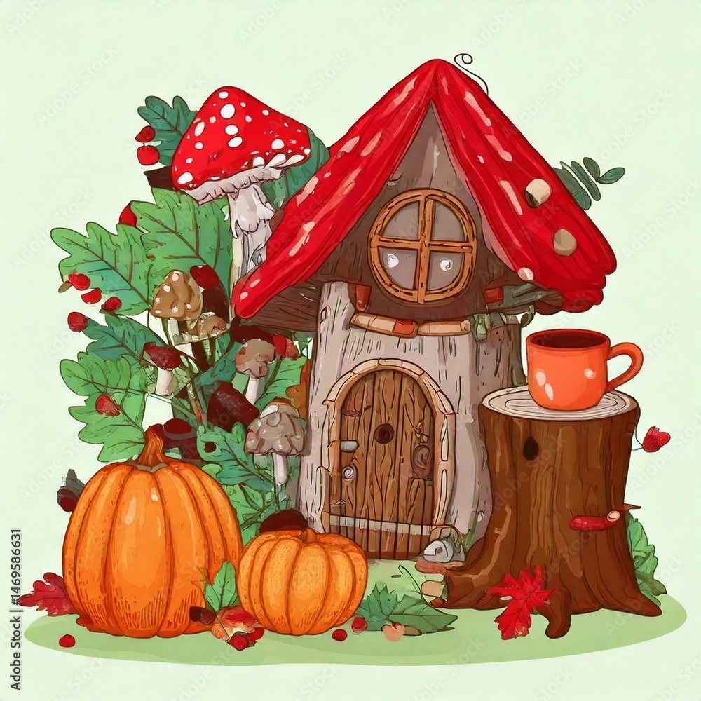 set of fairy tale houses