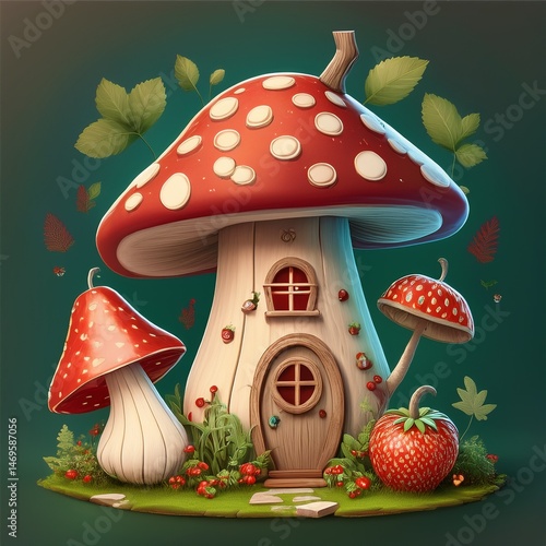 set of fairy tale houses
