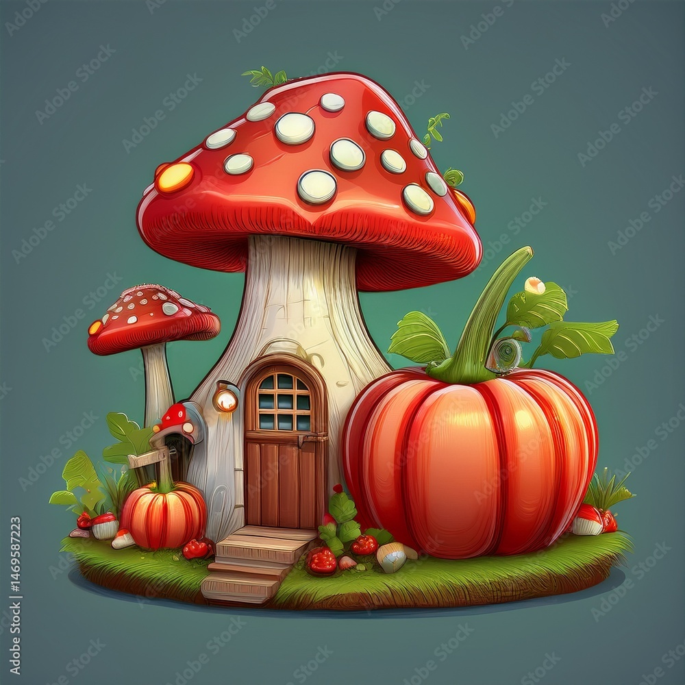 set of fairy tale houses