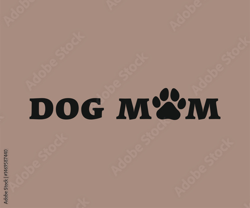 Dog mom, Cute and fun dog-themed T-shirt design, perfect for pet lovers and dog owners. Ideal for apparel, gifts, and casual wear.
