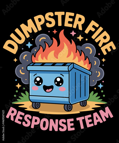 Dumpster Fire Response Team Chaos Funny Meme