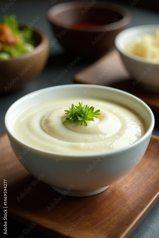 Smooth, creamy Shiro miso in a pristine white bowl , gluten-free, ingredient, miso Smooth, creamy Shiro miso in a pristine white bowl , gluten-free, ingredient, miso