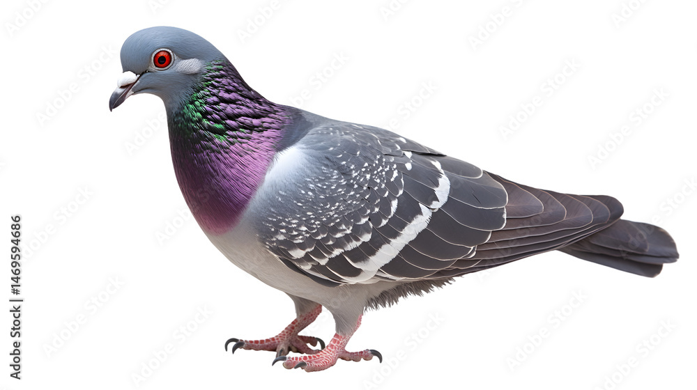 Fototapeta premium Beautiful Pigeon Isolated on Transparent Background for Graphic Design Projects