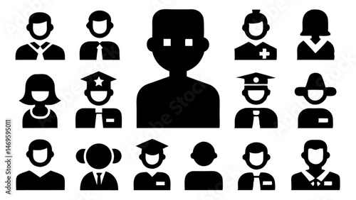 Social Movement Icons: Line Art Depicting Protests and Activism