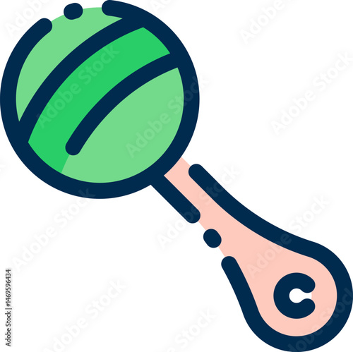 rattle illustration on a white background     