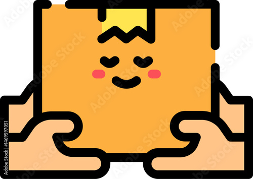 receive illustration on a white background     