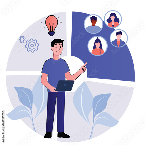 Audience segmentation abstract concept illustration