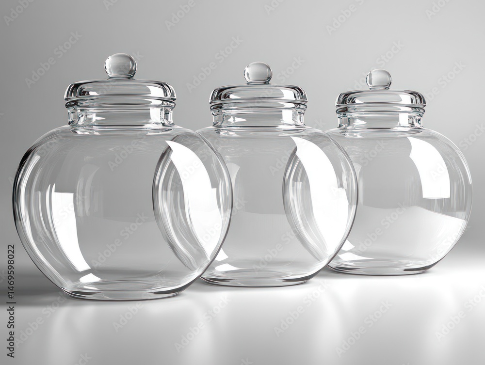 custom made wallpaper toronto digitalThree clear glass jars with lids