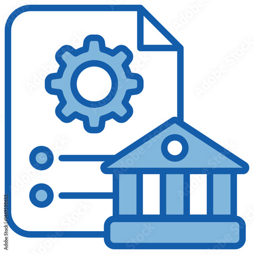 Regulatory Body Blue White Icon