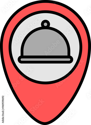 restaurant illustration on a white background   