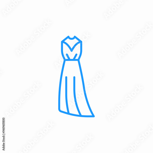 long dress clothing icon sign vector