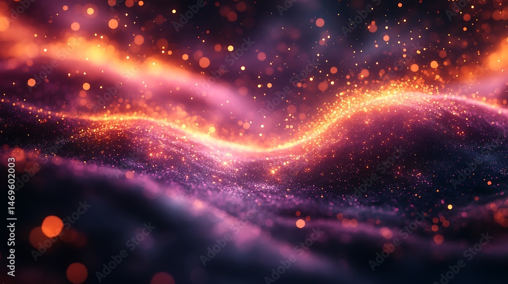 Obraz premium Dynamic gradient particle light storm images