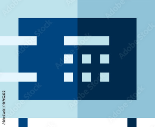safebox illustration on a white background    