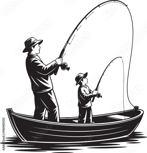 fishing svg, fish hunting silhouette, angler vector, catch fish clipart, fisherman svg, fish hook icon, bass fish silhouette, fishing rod vector, outdoor sport svg, river fishing design, boat fishing 