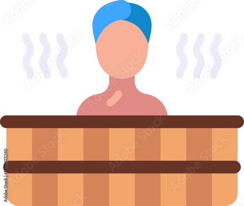 sauna illustration on a white background     