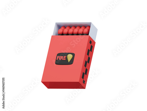 matchbox icon 3d illustration render