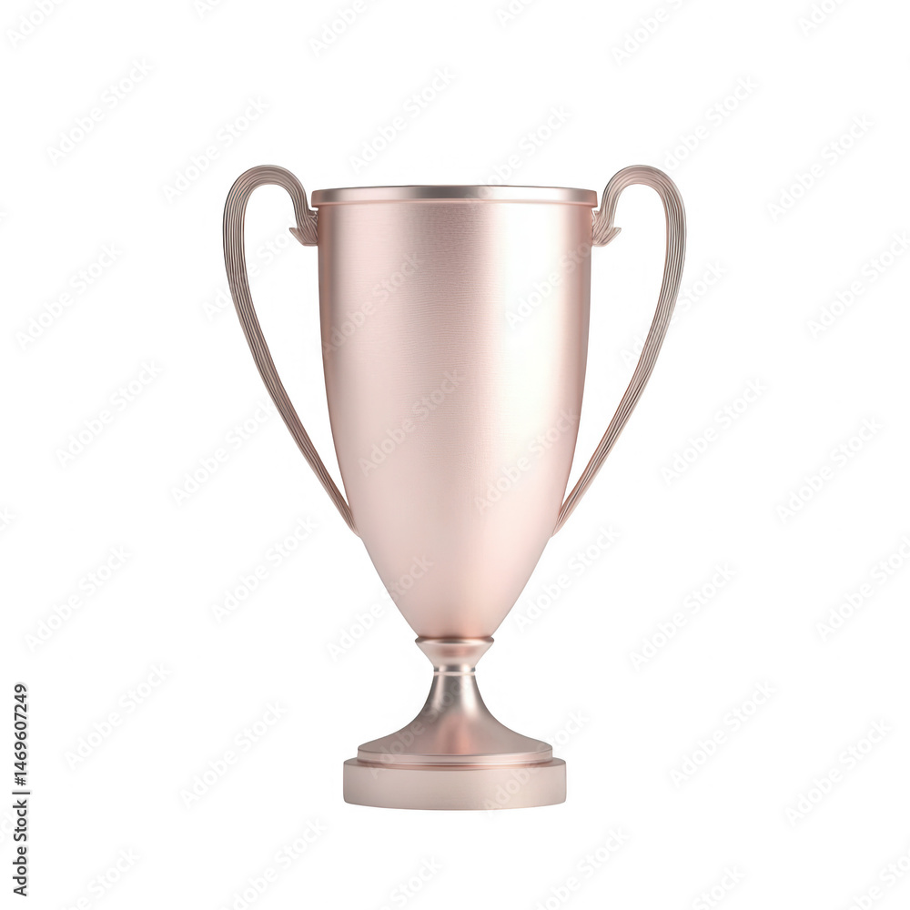 A gleaming rose gold trophy with elegant handles, symbolizing victory and achievement. Perfect for awards and recognition in sports and competitions. A gleaming rose gold trophy with elegant handles, symbolizing victory and achievement. Perfect for awards and recognition in sports and competitions.