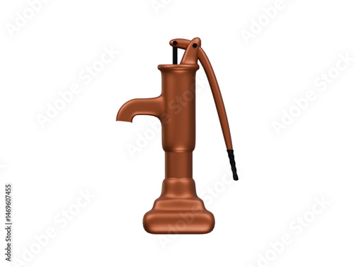 tube well icon 3d illustration render