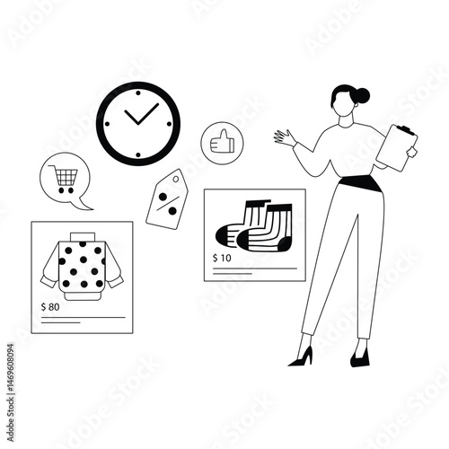 Store  management Vector illustration which can easily modify or edit
