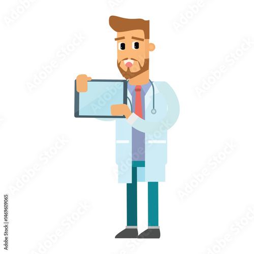 cartoon character man doctor style