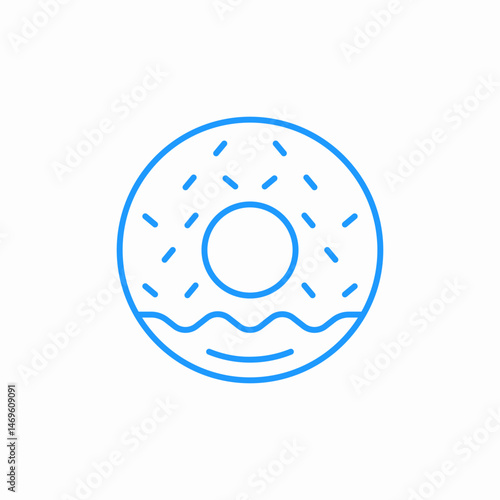 sweet round pastry donut icon sign vector