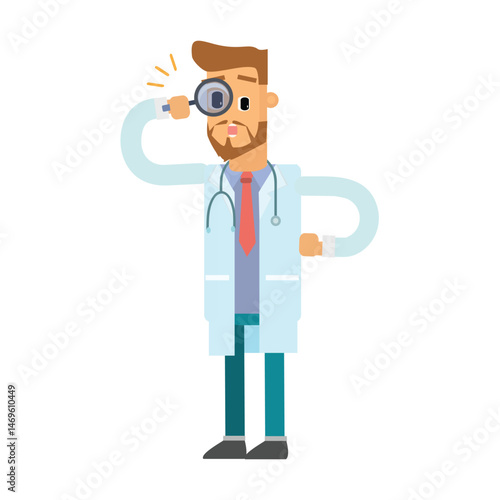 cartoon character man doctor style