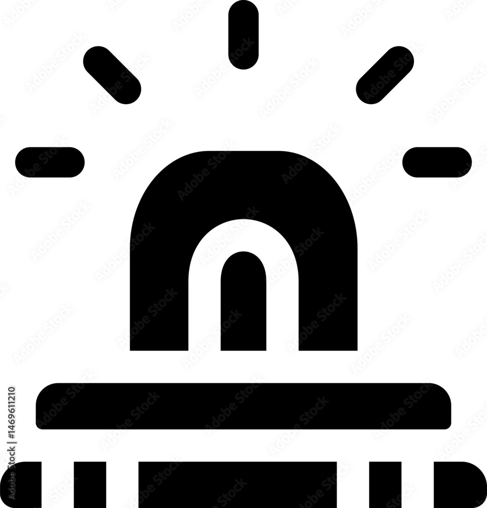 Siren illustration on a white background Siren illustration on a white background