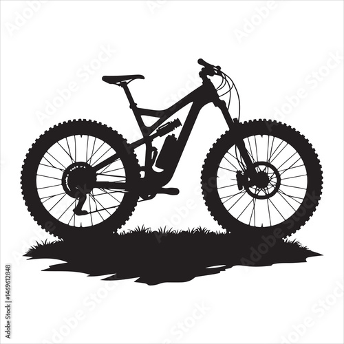 Classic Bicycle Silhouette for City Rides , black colour vactor