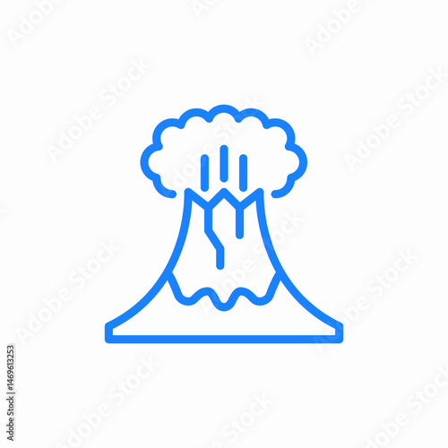 vulcanic eruption icon sign vector