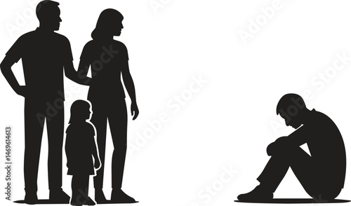 silhouette of a man and woman