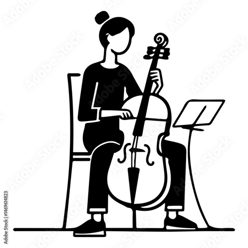 Cellist Illustration