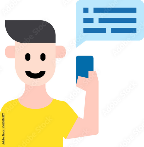 speech bubble illustration on a white background    