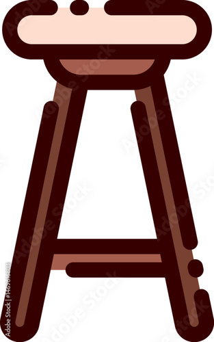 stool illustration on a white background     